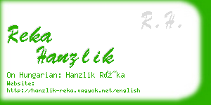 reka hanzlik business card